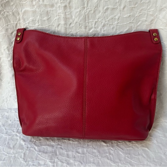 HOBO Leather Handbag Tote Soft Red NWOT - Picture 5 of 12